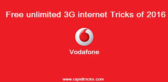 Vodafone 3G Free Internet Trick