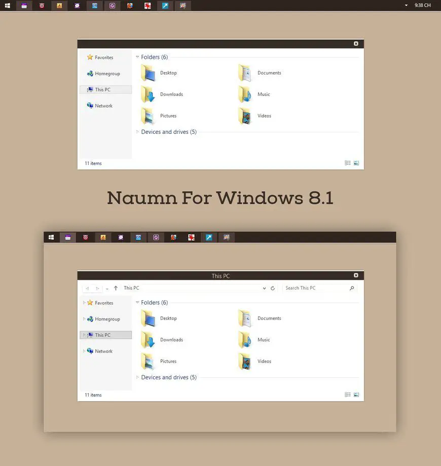 Naumn Theme for windows 8