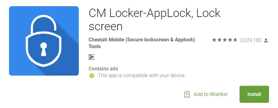 CM Locker Android Security App