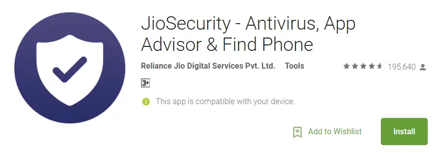 Jio Security App for Android