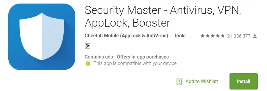 Security Master App for Android
