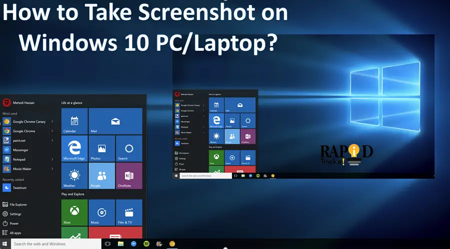 How to make screenshot on desktop windows 10